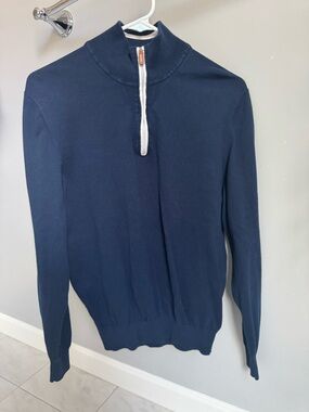 Collars & Co Navy Quarter Zip Sweater Men’s Medium